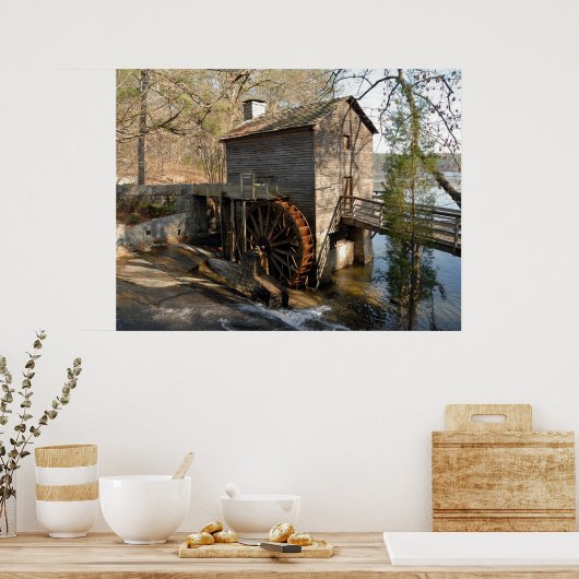 Historische Rustikalmühle Poster (Küche)