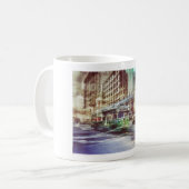 Historische San Francisco Trolly Card Kaffeetasse (Vorderseite Links)