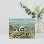 Historische Schiffe Autofähre über den Bodensee Postkarte (Stehend Vorderseite)