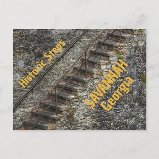 Historische Schritte von Savannah Georgia Fotograf Postkarte (Vorderseite)