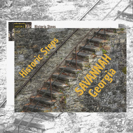 Historische Schritte von Savannah Georgia Fotograf Postkarte