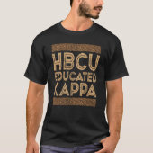 Historische Schwarze Uni Alumni HBCU Educated KAPP T-Shirt (Vorderseite)