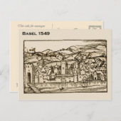 Historische Schweiz, Basel 1549 Postkarte (Vorne/Hinten)
