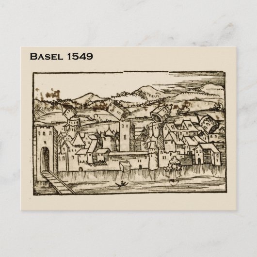 Historische Schweiz, Basel 1549 Postkarte (Vorderseite)