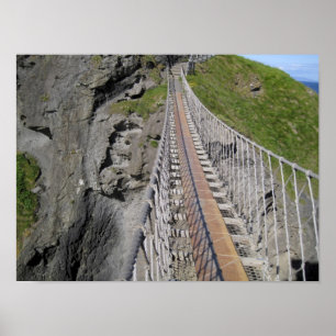 Historische Seilbrücke Carrick-a-rede, Nordirland Poster