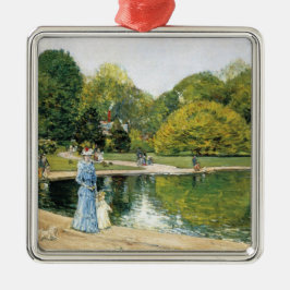 Historische Sicht auf den Central Park (New York) Ornament Aus Metall