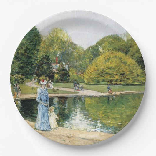 Historische Sicht auf den Central Park (New York) Pappteller (Vorderseite)