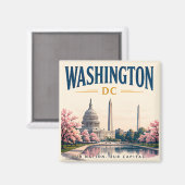 Historische Skyline von Washington DC Magnet (Vorderseite/Rückseite)