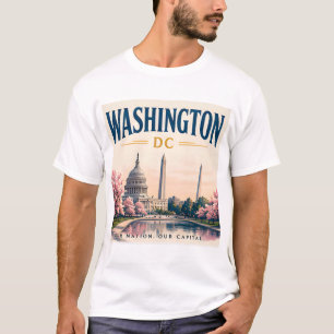Historische Skyline von Washington DC T-Shirt