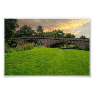 Historische St. Asaph-Brücke über den River Elwy Fotodruck