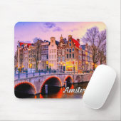 Historische Stadt Amsterdam, Niederlande Mousepad (Mit Mouse)