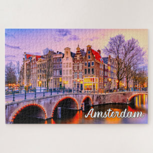Historische Stadt Amsterdam, Niederlande Puzzle