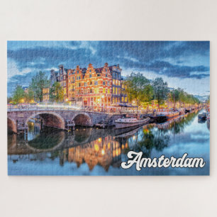 Historische Stadt Amsterdam, Niederlande Puzzle