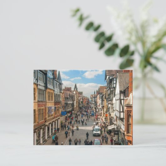 Historische Stadt Chester England Vereinigtes Köni Postkarte (Stehend Vorderseite)