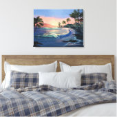 Historische Stadt Lahaina Canvas Print Leinwanddruck (Insitu (Schlafzimmer))