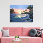 Historische Stadt Lahaina Canvas Print Leinwanddruck (Insitu (Wohnzimmer))