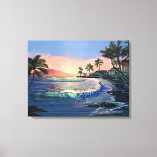 Historische Stadt Lahaina Canvas Print Leinwanddruck