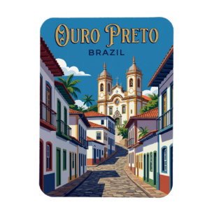 Historische Stadt Ouro Preto Brasilien Magnet