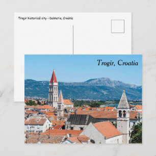 Historische Stadt Trogir - Dalmatien, Kroatien Postkarte