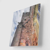 Historische Stätten, Ruinen der Burg von Großbrita Quadratische Wanduhr (Winkel)