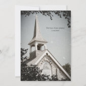 Historische Steinkirche Mackinac Einladung (Rückseite)