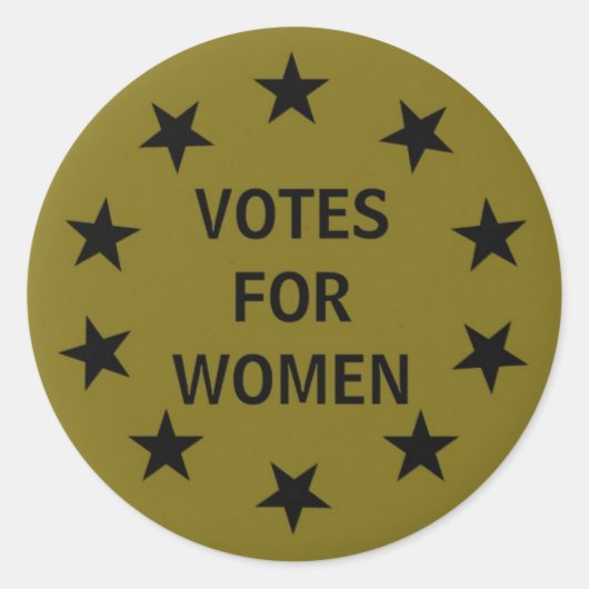 Historische Stimmrecht-Entwurfs-Stimmen für Frauen Runder Aufkleber (Vorderseite)