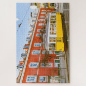 Historische Straßenbahn-Gebäude Lissabon Portugal Puzzle (Vertikal)