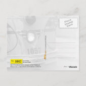 Historische Straßenbahn mit auffallender gelber Fa Postkarte (Rückseite)