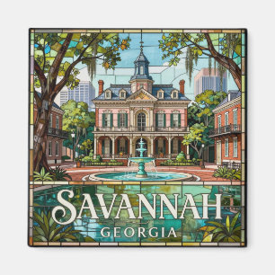 Historische südliche Stadtlandschaft Savannah 🌿 Magnet