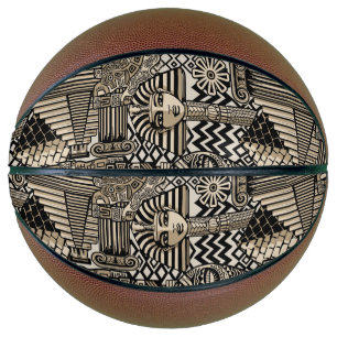 Historische Symbole Tattoo-Style Basketball