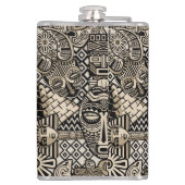 Historische Symbole Tattoo-Style Flachmann (Rückseite)