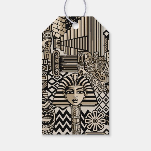 Historische Symbole Tattoo-Style Geschenkanhänger (Vorderseite)