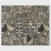 Historische Symbole Tattoo-Style Geschenkpapier (Flach)