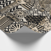 Historische Symbole Tattoo-Style Geschenkpapier (Ecke)