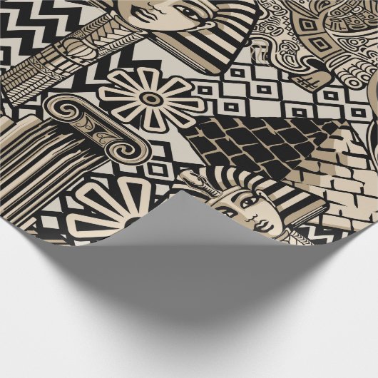 Historische Symbole Tattoo-Style Geschenkpapier (Ecke)