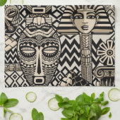 Historische Symbole Tattoo-Style Geschirrtuch (Gefaltet)