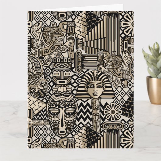 Historische Symbole Tattoo-Style Karte (Kleine Pflanze)