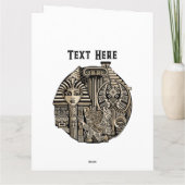 Historische Symbole Tattoo-Style Karte (Rückseite)