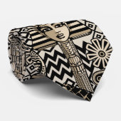 Historische Symbole Tattoo-Style Krawatte (Gerollt)