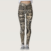 Historische Symbole Tattoo-Style Leggings (Vorderseite)