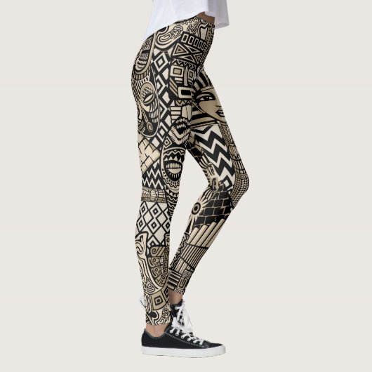 Historische Symbole Tattoo-Style Leggings (Rechts)