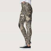 Historische Symbole Tattoo-Style Leggings (Links)