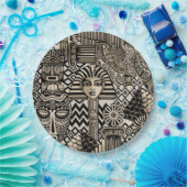 Historische Symbole Tattoo-Style Pappteller (Party)