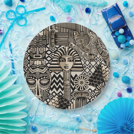 Historische Symbole Tattoo-Style Pappteller (Party)