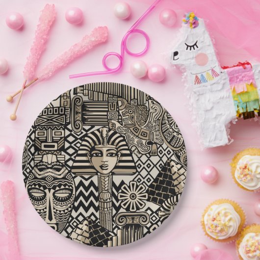 Historische Symbole Tattoo-Style Pappteller (Party)