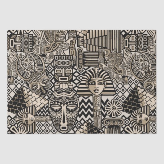 Historische Symbole Tattoo-Style Seidenpapier (Vorderseite)