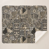 Historische Symbole Tattoo-Style Sherpadecke (Vorderseite (Horizontal))