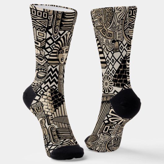 Historische Symbole Tattoo-Style Socken (Gewinkelt)