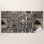 Historische Symbole Tattoo-Style Strandtuch (Vorderseite)