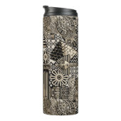 Historische Symbole Tattoo-Style Thermosbecher (Nach rechts gedreht)